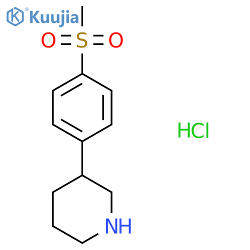 3-(4-Methanesulfonyl-phenyl)-piperidine hydrochloride structure