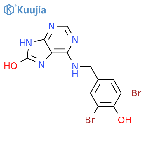 6-Amino-8-hydroxypurine; N6-(3,5-Dibromo-4-hydroxybenzyl) structure