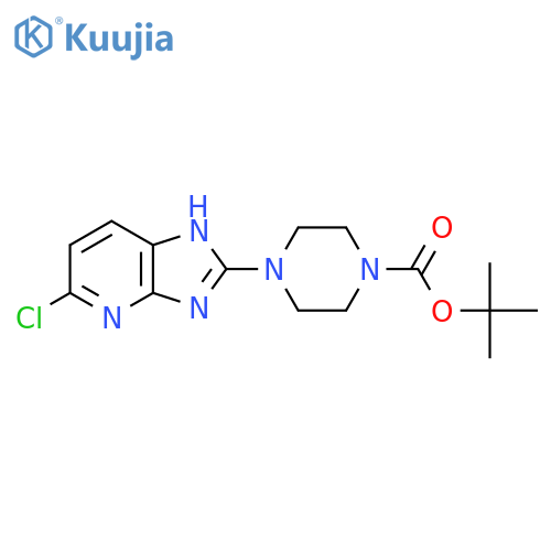 tert-butyl 4-{5-chloro-1H-imidazo[4,5-b]pyridin-2-yl}piperazine-1-carboxylate structure