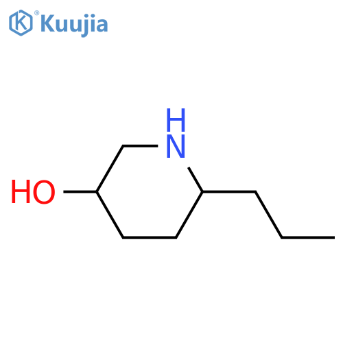 6-Propyl-3-piperidinol; (3S,6R)-form structure