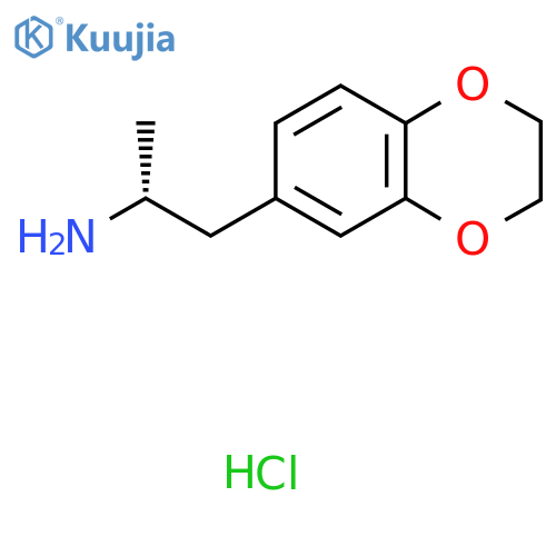 (2R)-1-(2,3-Dihydro-1,4-benzodioxin-6-yl)propan-2-amine;hydrochloride structure