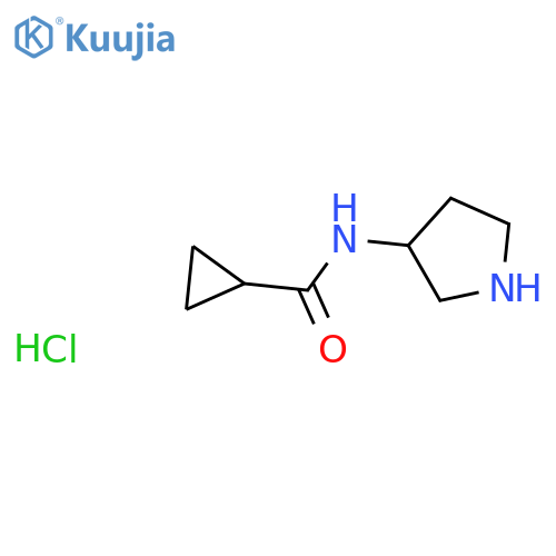 N-[(3R)-pyrrolidin-3-yl]cyclopropanecarboxamide;hydrochloride structure