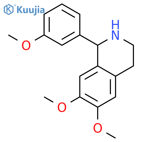 Isoquinoline, 1,2,3,4-tetrahydro-6,7-dimethoxy-1-(3-methoxyphenyl)- structure