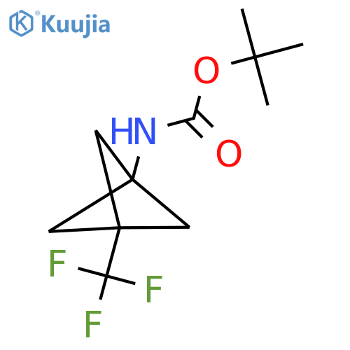 tert-butyl N-[3-(trifluoromethyl)-1-bicyclo[1.1.1]pentanyl]carbamate structure