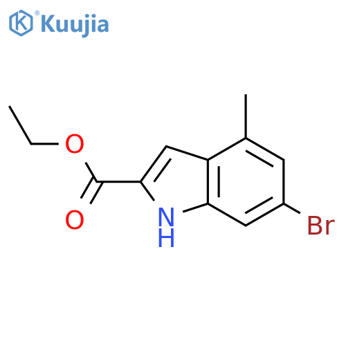 1H-Indole-2-carboxylic acid, 6-bromo-4-methyl-, ethyl ester structure