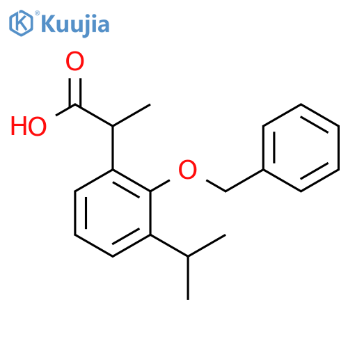 α-Methyl-3-(1-methylethyl)-2-(phenylmethoxy)benzeneacetic acid structure