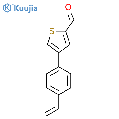 4-(4-Ethenylphenyl)thiophene-2-carbaldehyde structure