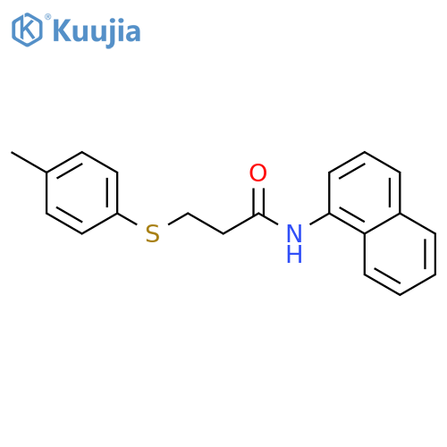 3-(4-methylphenyl)sulfanyl-N-(naphthalen-1-yl)propanamide structure