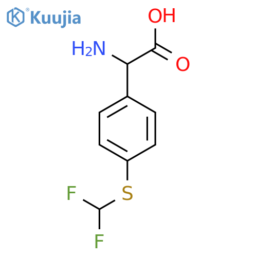 2-amino-2-{4-(difluoromethyl)sulfanylphenyl}acetic acid structure