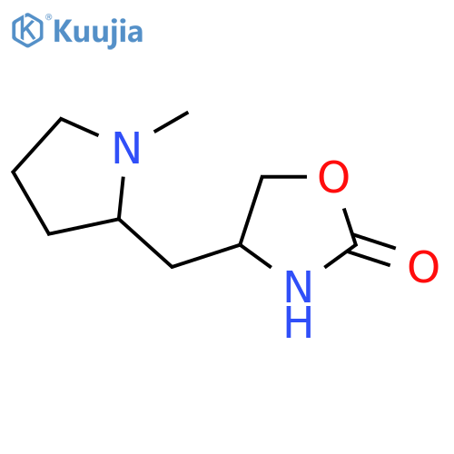 4-[(1-Methylpyrrolidin-2-yl)methyl]-1,3-oxazolidin-2-one structure