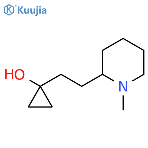 1-[2-(1-Methylpiperidin-2-yl)ethyl]cyclopropan-1-ol structure
