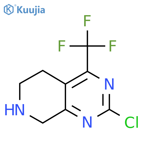 2-chloro-4-(trifluoromethyl)-5H,6H,7H,8H-pyrido[3,4-d]pyrimidine structure