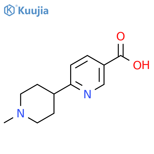 6-(1-Methylpiperidin-4-yl)pyridine-3-carboxylic acid structure