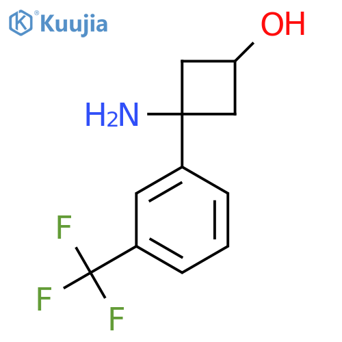 3-Amino-3-[3-(trifluoromethyl)phenyl]cyclobutan-1-ol structure