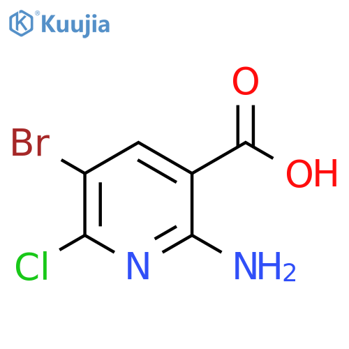 2-amino-5-bromo-6-chloropyridine-3-carboxylic acid structure