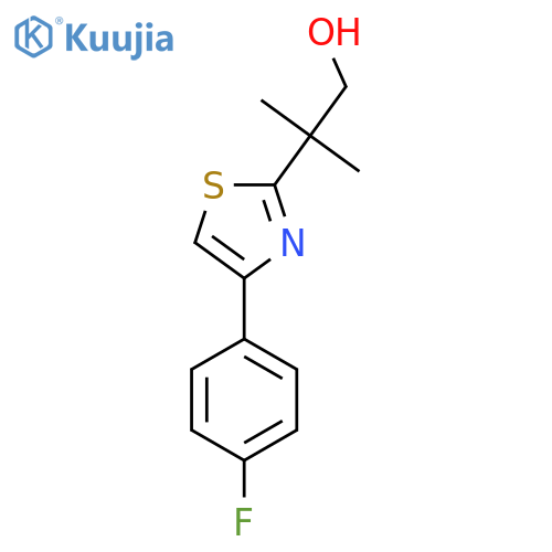 2-4-(4-fluorophenyl)-1,3-thiazol-2-yl-2-methylpropan-1-ol structure