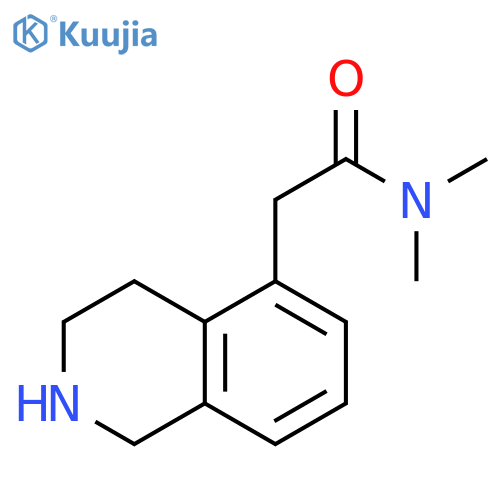N,N-dimethyl-2-(1,2,3,4-tetrahydroisoquinolin-5-yl)acetamide structure