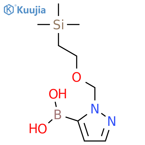 1-((2-(Trimethylsilyl)ethoxy)methyl)pyrazole-5-boronic Acid structure