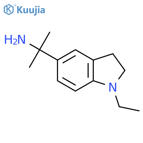 2-(1-ethyl-2,3-dihydro-1H-indol-5-yl)propan-2-amine structure