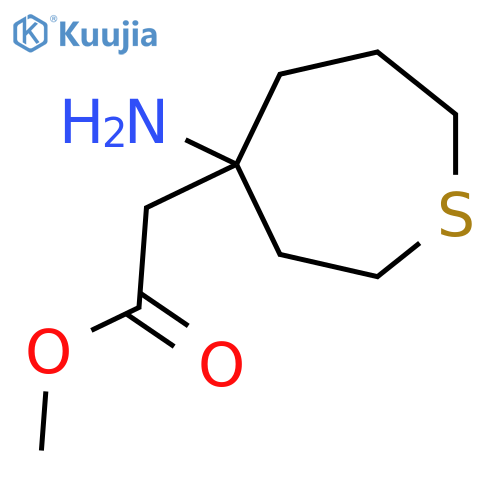 methyl 2-(4-aminothiepan-4-yl)acetate structure