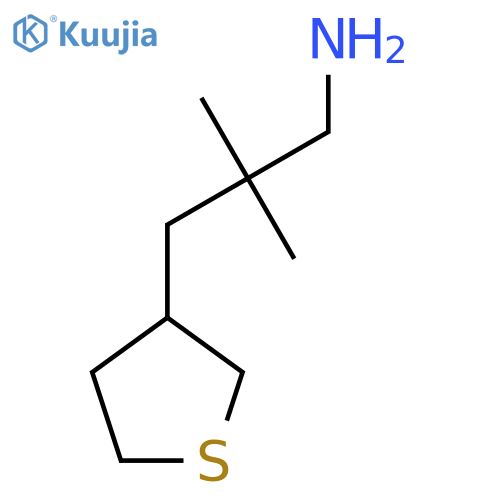 2,2-dimethyl-3-(thiolan-3-yl)propan-1-amine structure