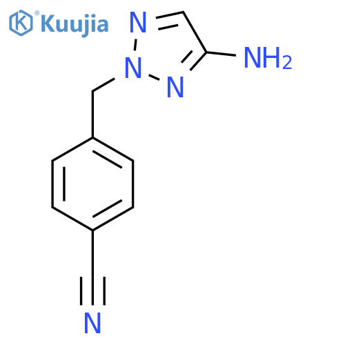 4-(4-amino-2H-1,2,3-triazol-2-yl)methylbenzonitrile structure