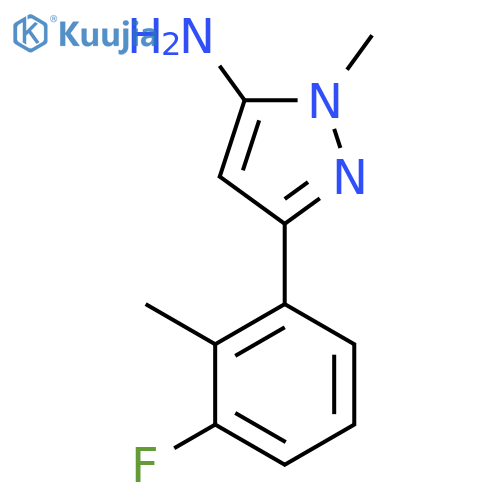 3-(3-fluoro-2-methylphenyl)-1-methyl-1H-pyrazol-5-amine structure