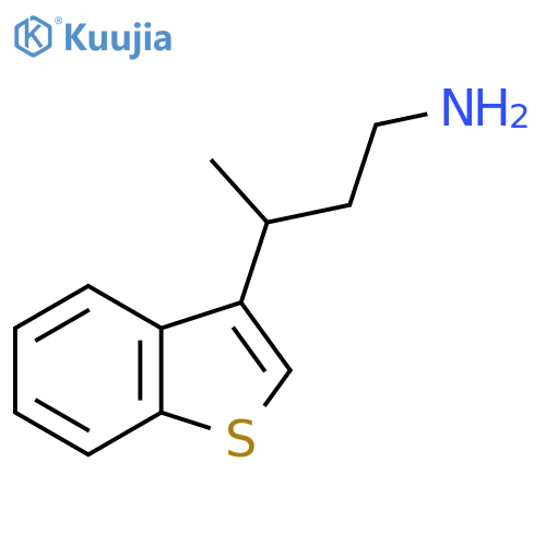 3-(1-benzothiophen-3-yl)butan-1-amine structure