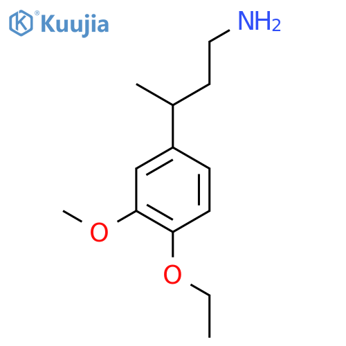 3-(4-ethoxy-3-methoxyphenyl)butan-1-amine structure