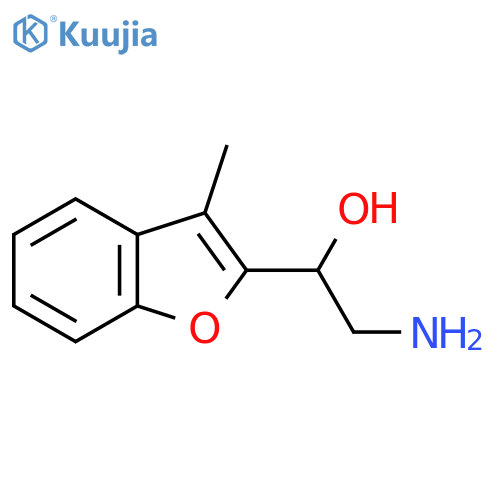 2-amino-1-(3-methyl-1-benzofuran-2-yl)ethan-1-ol structure