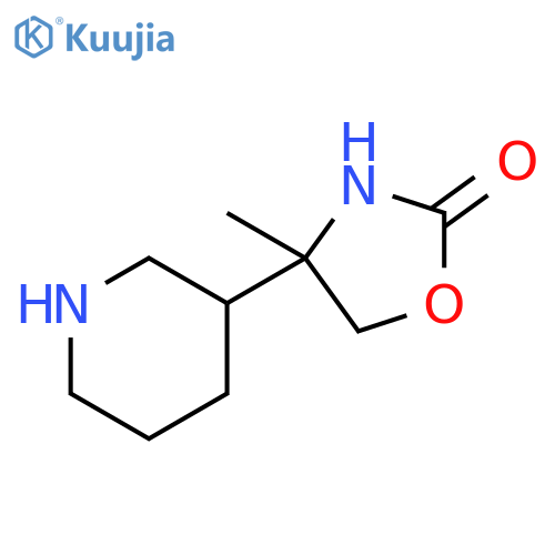 2-Oxazolidinone, 4-methyl-4-(3-piperidinyl)- structure