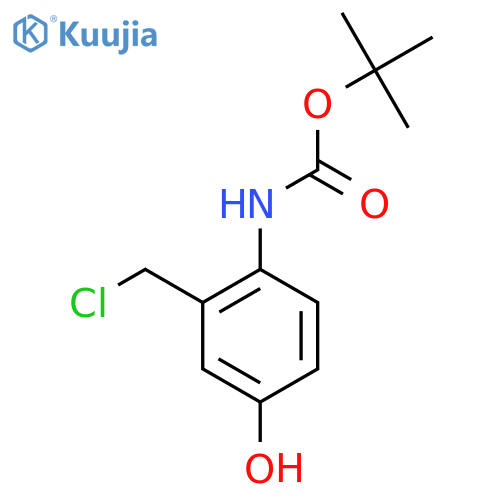 tert-butyl N-2-(chloromethyl)-4-hydroxyphenylcarbamate structure
