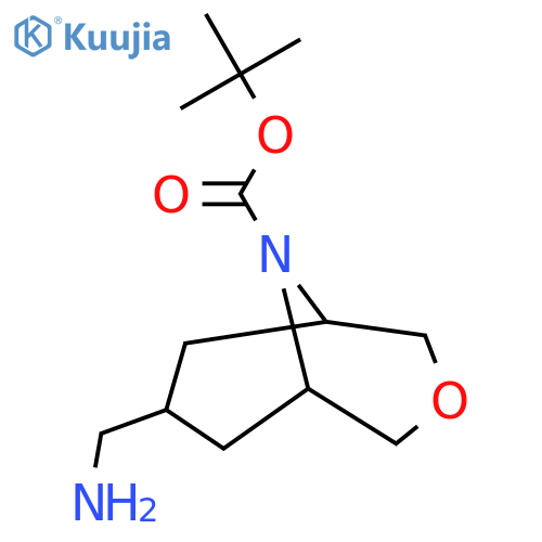 tert-butyl 7-(aminomethyl)-3-oxa-9-azabicyclo[3.3.1]nonane-9-carboxylate structure