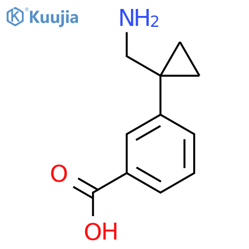 3-[1-(Aminomethyl)cyclopropyl]benzoic acid structure