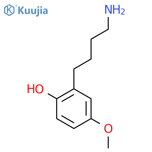 2-(4-aminobutyl)-4-methoxyphenol structure