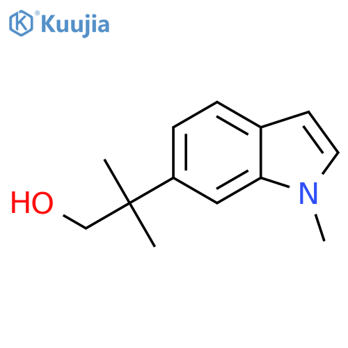 2-methyl-2-(1-methyl-1H-indol-6-yl)propan-1-ol structure