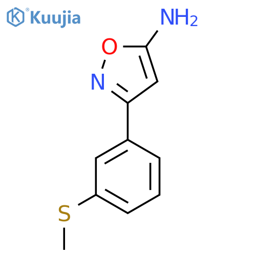 3-3-(methylsulfanyl)phenyl-1,2-oxazol-5-amine structure
