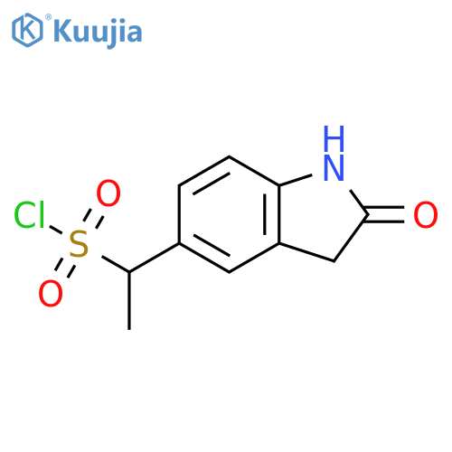 1H-Indole-5-methanesulfonyl chloride, 2,3-dihydro-α-methyl-2-oxo- structure