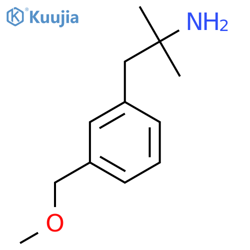 1-3-(methoxymethyl)phenyl-2-methylpropan-2-amine structure