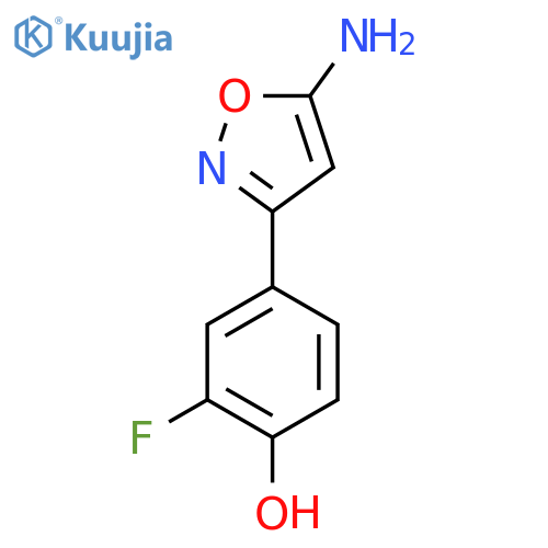 4-(5-amino-1,2-oxazol-3-yl)-2-fluorophenol structure