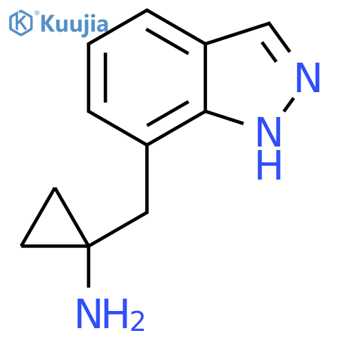 1-(1H-indazol-7-yl)methylcyclopropan-1-amine structure