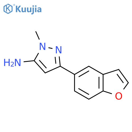 3-(1-benzofuran-5-yl)-1-methyl-1H-pyrazol-5-amine structure