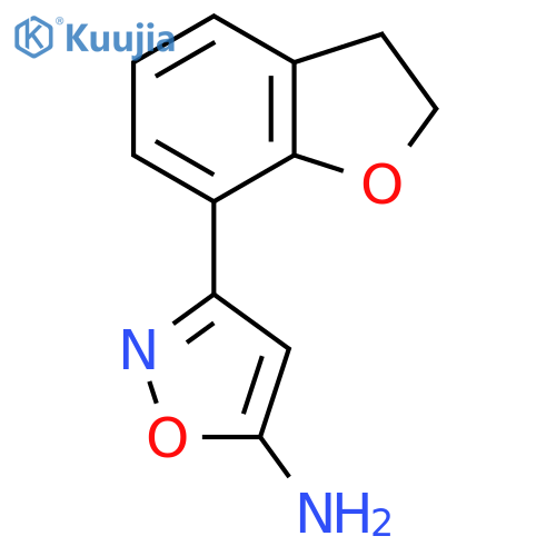 3-(2,3-dihydro-1-benzofuran-7-yl)-1,2-oxazol-5-amine structure
