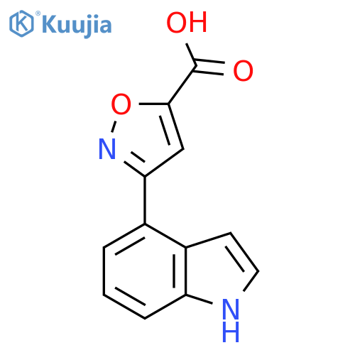 3-(1H-indol-4-yl)-1,2-oxazole-5-carboxylic acid structure