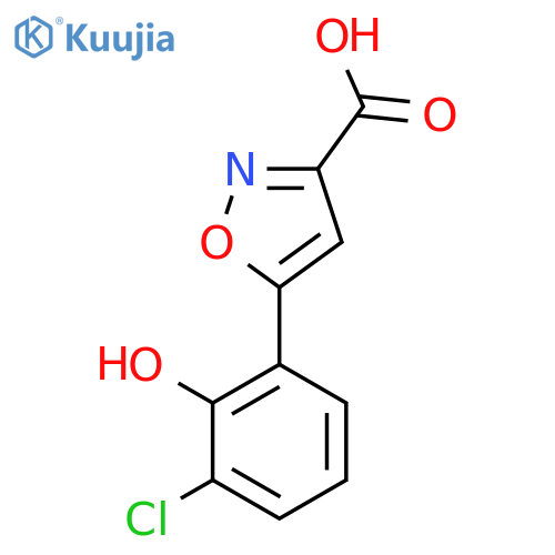 5-(3-chloro-2-hydroxyphenyl)-1,2-oxazole-3-carboxylic acid structure