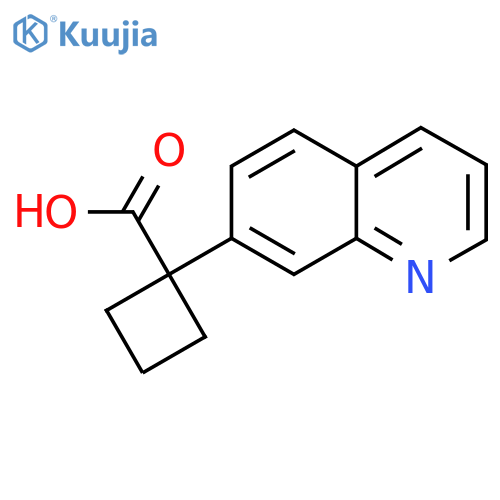 1-(quinolin-7-yl)cyclobutane-1-carboxylic acid structure