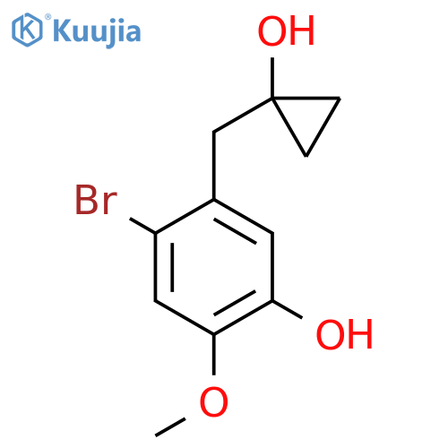 4-bromo-5-(1-hydroxycyclopropyl)methyl-2-methoxyphenol structure