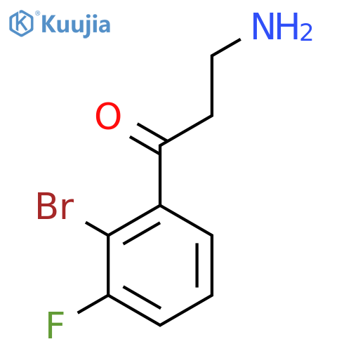 3-amino-1-(2-bromo-3-fluorophenyl)propan-1-one structure