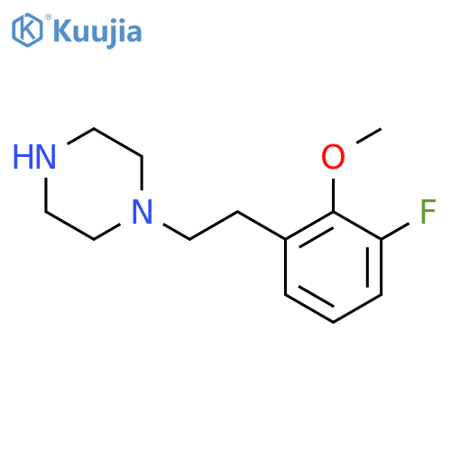 1-2-(3-fluoro-2-methoxyphenyl)ethylpiperazine structure