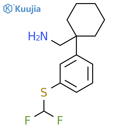 (1-{3-(difluoromethyl)sulfanylphenyl}cyclohexyl)methanamine structure